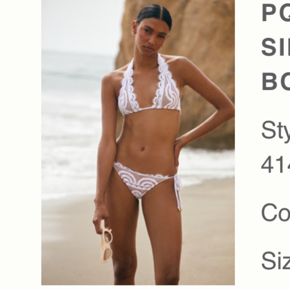 PQ Swim White Crochet Bikini